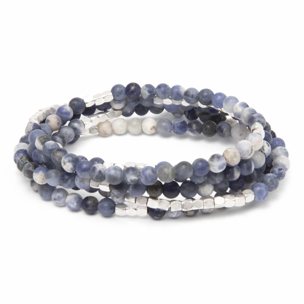 Bracelet/Necklace Stone Wrap Sodalite Stone of Intuition